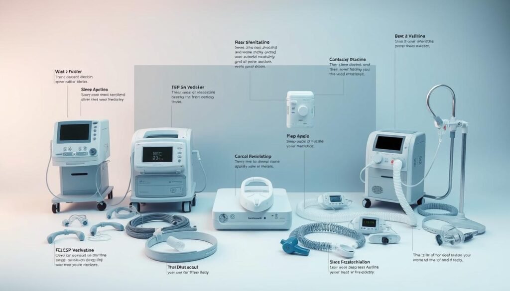 Image of various sleep apnea machine and ventilator accessories