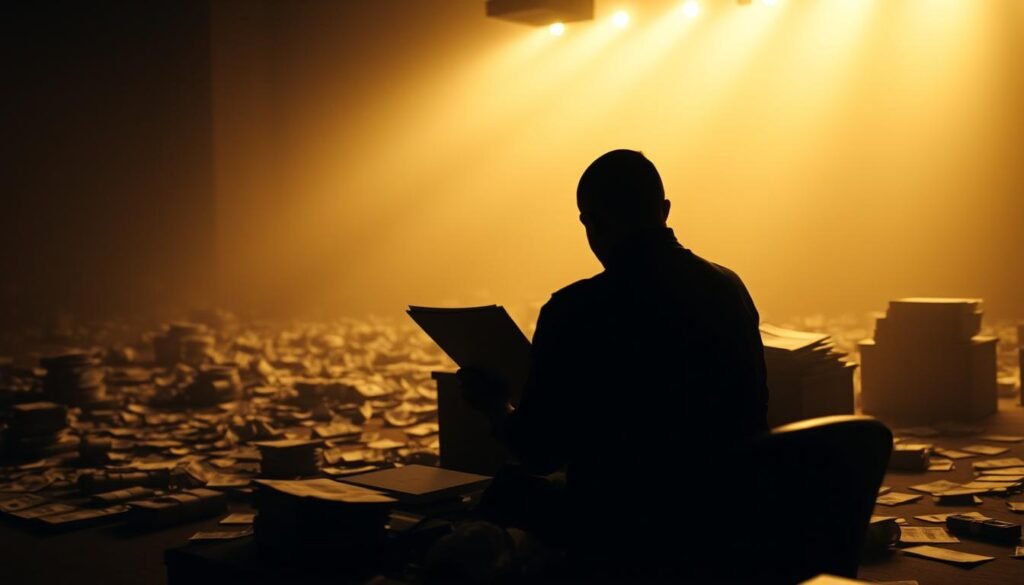 A vast, dimly lit room with a sense of unease. In the foreground, a shadowy figure sits at a desk, meticulously examining a stack of documents, their face obscured by the low lighting. The background is cluttered with scattered papers, scattered piles of cash, and a looming sense of financial uncertainty. The scene is bathed in a warm, golden glow, creating an atmosphere of intrigue and potential danger. The camera angle is slightly elevated, giving the viewer a sense of observing the scene from a distance, as if privy to a secretive financial transaction. The overall mood is one of caution and the need to navigate the treacherous world of private lending with care and discernment. A vast, dimly lit room with a sense of unease. In the foreground, a shadowy figure sits at a desk, meticulously examining a stack of documents, their face obscured by the low lighting. The background is cluttered with scattered papers, scattered piles of cash, and a looming sense of financial uncertainty. The scene is bathed in a warm, golden glow, creating an atmosphere of intrigue and potential danger. The camera angle is slightly elevated, giving the viewer a sense of observing the scene from a distance, as if privy to a secretive financial transaction. The overall mood is one of caution and the need to navigate the treacherous world of private lending with care and discernment.