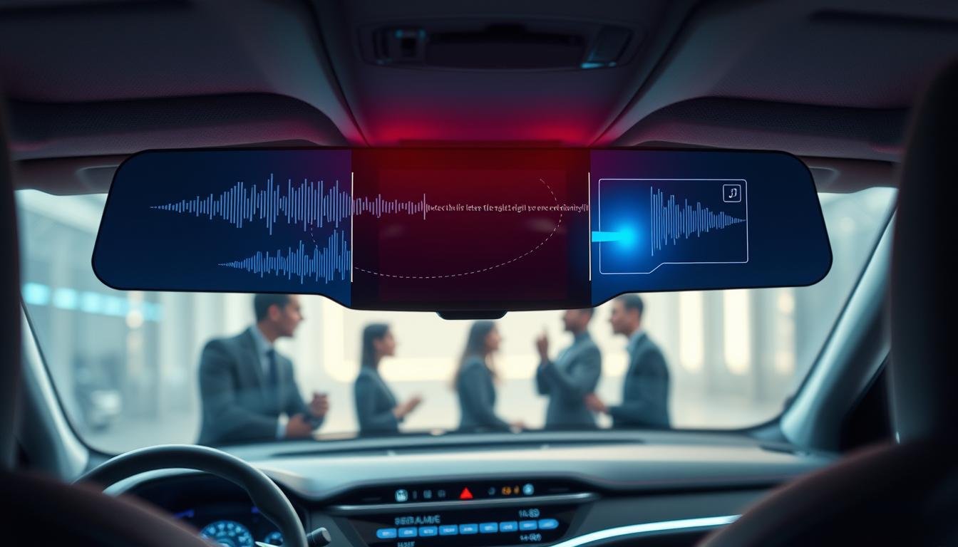 Read more about the article 電子後視鏡 的收音麥克風孔，在車內音響開啟的狀況下如何透過數位降噪鎖定窗外的爭執人聲？